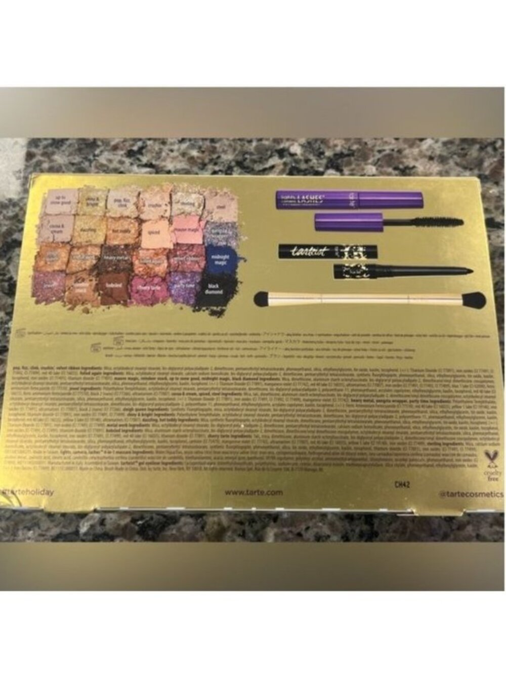 NIB Tarte Winter Wonderglam Luxe Eye Palette Set Shimmer Glitter Metallic Makeup - Picture 6 of 15